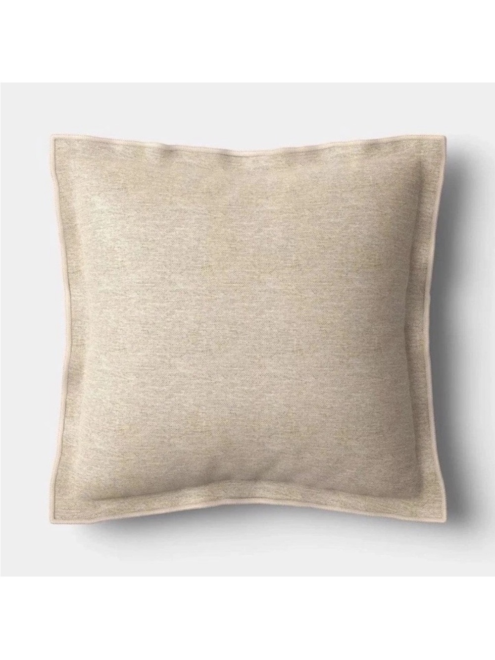 Beautiful ~ TAN Heathered Throw Pillow Solid Double Flange 20"x20" Textured